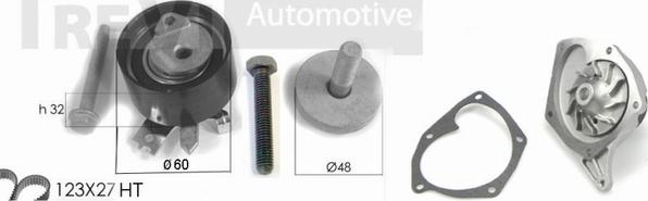 Trevi Automotive KD1012HP2 - Pompa acqua + Kit cinghie dentate www.autoricambit.com