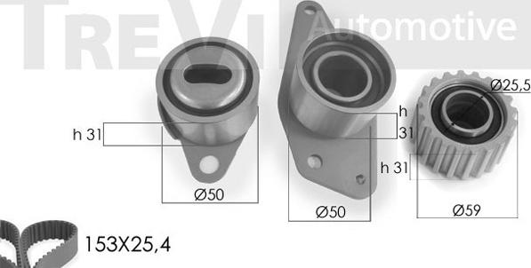 Trevi Automotive KD1199 - Kit cinghie dentate www.autoricambit.com