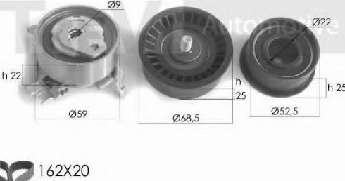 Trevi Automotive KD1168 - Kit cinghie dentate www.autoricambit.com