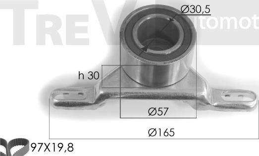 Trevi Automotive KD1116 - Kit cinghie dentate www.autoricambit.com