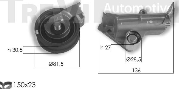 Trevi Automotive KD1345 - Kit cinghie dentate www.autoricambit.com