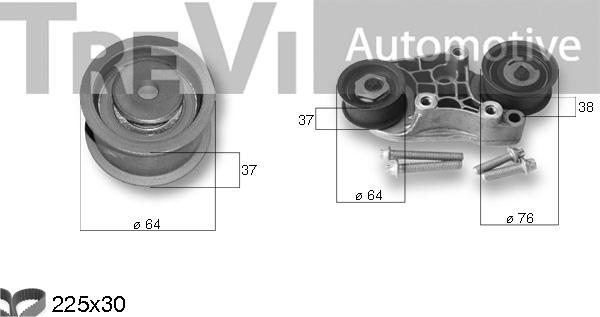 Trevi Automotive KD1351 - Kit cinghie dentate www.autoricambit.com