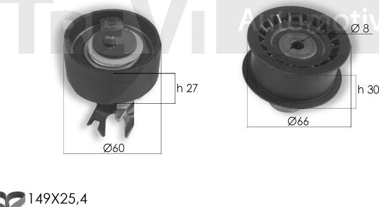 Trevi Automotive KD1352 - Kit cinghie dentate www.autoricambit.com