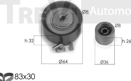 Trevi Automotive KD1303 - Kit cinghie dentate www.autoricambit.com