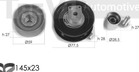 Trevi Automotive KD1312 - Kit cinghie dentate www.autoricambit.com