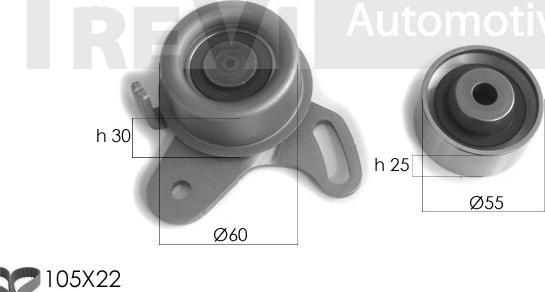 Trevi Automotive KD1335 - Kit cinghie dentate www.autoricambit.com