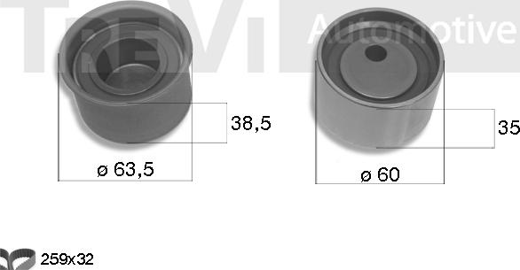 Trevi Automotive KD1376 - Kit cinghie dentate www.autoricambit.com