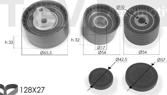 Trevi Automotive KD1244 - Kit cinghie dentate www.autoricambit.com