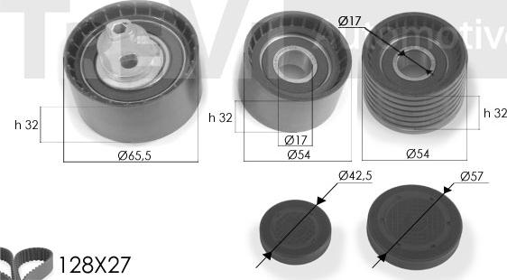 Trevi Automotive KD1245 - Kit cinghie dentate www.autoricambit.com