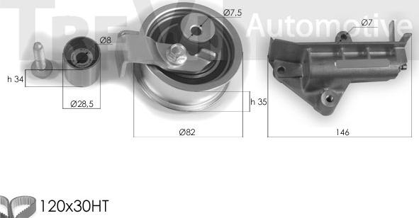 Trevi Automotive KD1269 - Kit cinghie dentate www.autoricambit.com