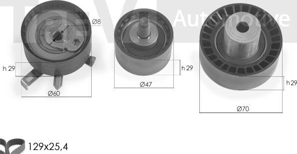 Trevi Automotive KD1280 - Kit cinghie dentate www.autoricambit.com