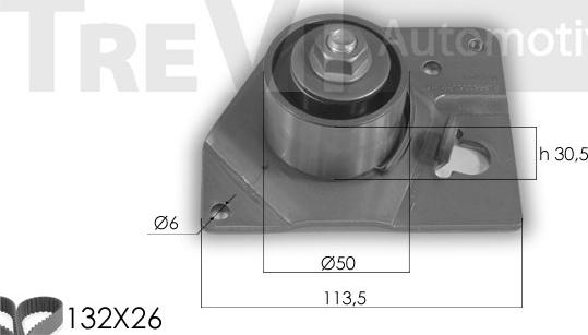 Trevi Automotive KD1273 - Kit cinghie dentate www.autoricambit.com