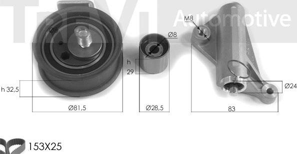 Trevi Automotive KD1277 - Kit cinghie dentate www.autoricambit.com