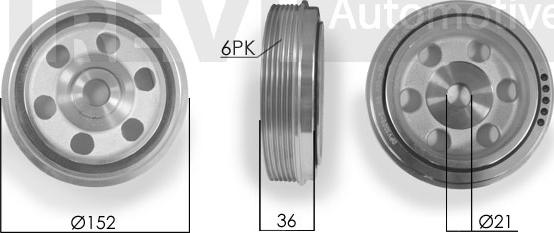 Trevi Automotive PC1043 - Puleggia cinghia, Albero a gomiti www.autoricambit.com