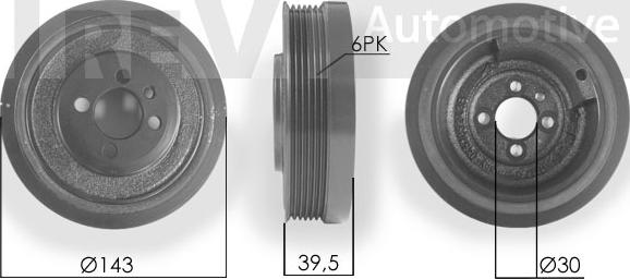 Trevi Automotive PC1066 - Puleggia cinghia, Albero a gomiti www.autoricambit.com