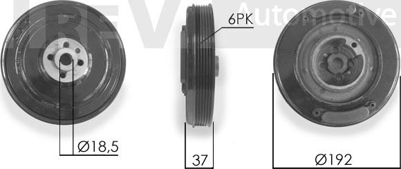 Trevi Automotive PC1011 - Puleggia cinghia, Albero a gomiti www.autoricambit.com