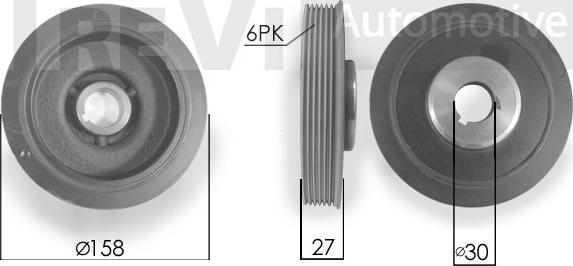 Trevi Automotive PC1030 - Puleggia cinghia, Albero a gomiti www.autoricambit.com