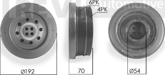 Trevi Automotive PC1071 - Puleggia cinghia, Albero a gomiti www.autoricambit.com