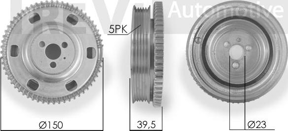 Trevi Automotive PC1168 - Puleggia cinghia, Albero a gomiti www.autoricambit.com