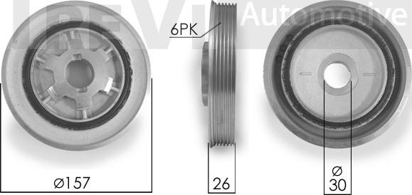 Trevi Automotive PC1124 - Puleggia cinghia, Albero a gomiti www.autoricambit.com