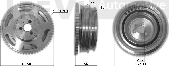 Trevi Automotive PC1171 - Puleggia cinghia, Albero a gomiti www.autoricambit.com