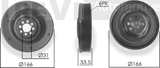 Trevi Automotive PC1243 - Puleggia cinghia, Albero a gomiti www.autoricambit.com