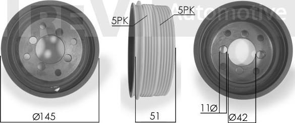 Trevi Automotive PC1200 - Puleggia cinghia, Albero a gomiti www.autoricambit.com