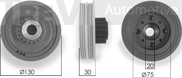 Trevi Automotive PC1201 - Puleggia cinghia, Albero a gomiti www.autoricambit.com