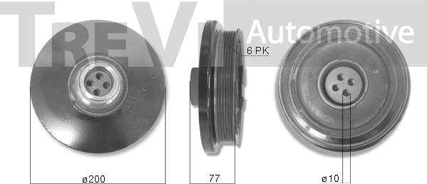 Trevi Automotive PC1281 - Puleggia cinghia, Albero a gomiti www.autoricambit.com