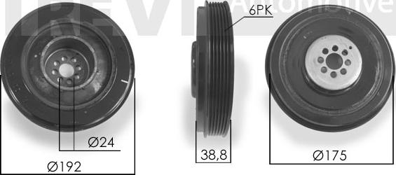 Trevi Automotive PC1237 - Puleggia cinghia, Albero a gomiti www.autoricambit.com