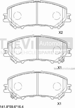 Trevi Automotive PF1530 - Kit pastiglie freno, Freno a disco www.autoricambit.com