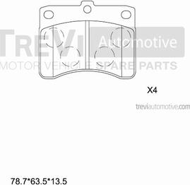 Trevi Automotive PF1676 - Kit pastiglie freno, Freno a disco www.autoricambit.com