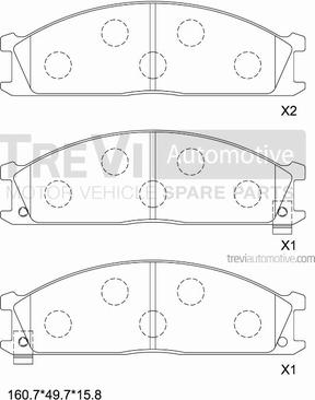 Trevi Automotive PF1677 - Kit pastiglie freno, Freno a disco www.autoricambit.com