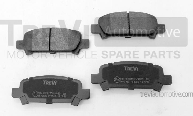 Trevi Automotive PF1069 - Kit pastiglie freno, Freno a disco www.autoricambit.com