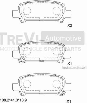 Trevi Automotive PF1069 - Kit pastiglie freno, Freno a disco www.autoricambit.com