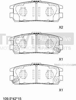 Trevi Automotive PF1005 - Kit pastiglie freno, Freno a disco www.autoricambit.com