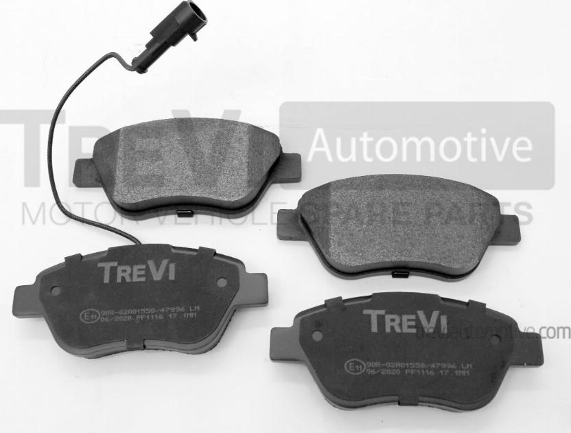 Trevi Automotive PF1116 - Kit pastiglie freno, Freno a disco www.autoricambit.com