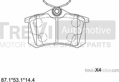 Trevi Automotive PF1132 - Kit pastiglie freno, Freno a disco www.autoricambit.com