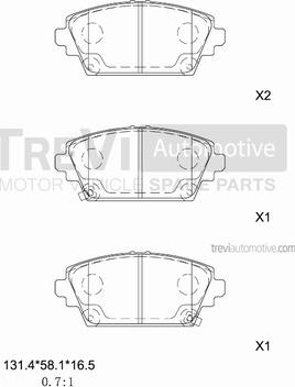 Trevi Automotive PF1176 - Kit pastiglie freno, Freno a disco www.autoricambit.com