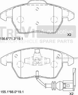 Trevi Automotive PF1242 - Kit pastiglie freno, Freno a disco www.autoricambit.com