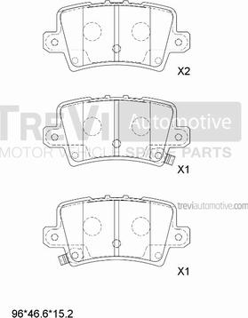 Trevi Automotive PF1287 - Kit pastiglie freno, Freno a disco www.autoricambit.com