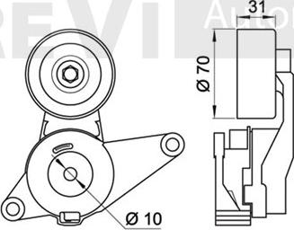 Trevi Automotive TA1960 - Tendicinghia, Cinghia Poly-V www.autoricambit.com