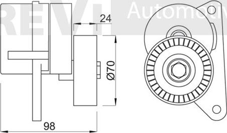 Trevi Automotive TA1425 - Tendicinghia, Cinghia Poly-V www.autoricambit.com