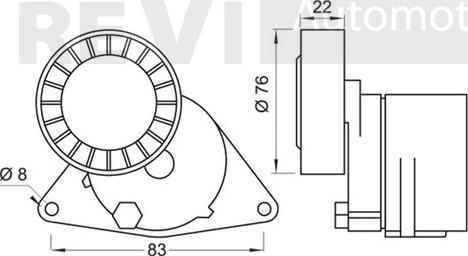 Trevi Automotive TA1525 - Tendicinghia, Cinghia Poly-V www.autoricambit.com