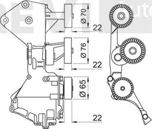 Trevi Automotive TA1641 - Tendicinghia, Cinghia Poly-V www.autoricambit.com