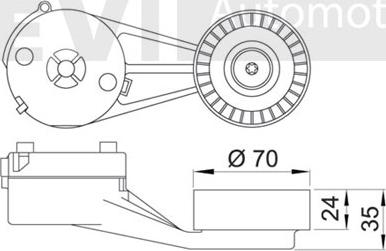 Trevi Automotive TA1160 - Tendicinghia, Cinghia Poly-V www.autoricambit.com