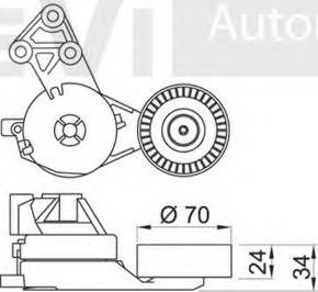 Trevi Automotive TA1171 - Tendicinghia, Cinghia Poly-V www.autoricambit.com