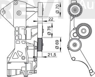 Trevi Automotive TA1823 - Tendicinghia, Cinghia Poly-V www.autoricambit.com