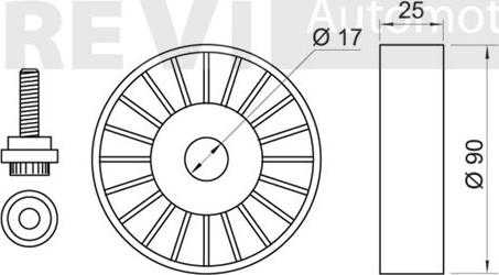 Trevi Automotive TA1203 - Galoppino/Guidacinghia, Cinghia Poly-V www.autoricambit.com