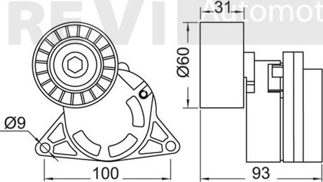 Trevi Automotive TA1725 - Tendicinghia, Cinghia Poly-V www.autoricambit.com